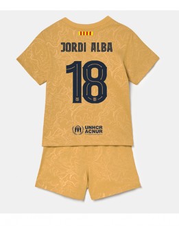 Barcelona Jordi Alba #18 Auswärts Trikotsatz für Kinder 2022-23 Kurzarm (+ Kurze Hosen)